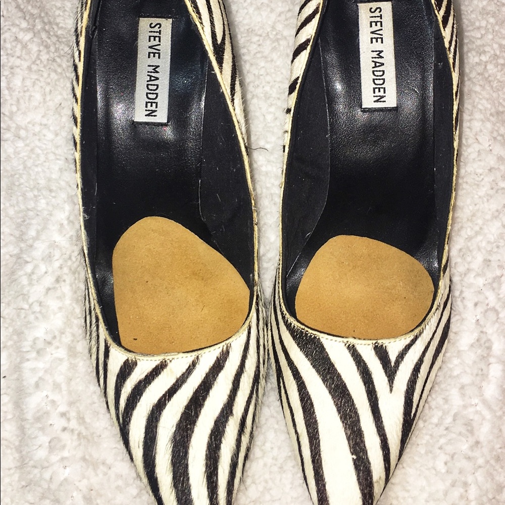 Zebra Print Steve Madden Heels